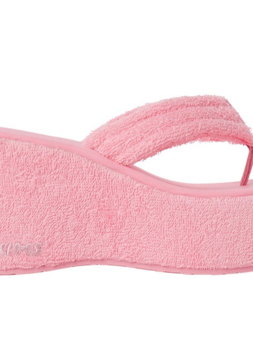 SKIMS Terry Platform Flip Flops in Pink